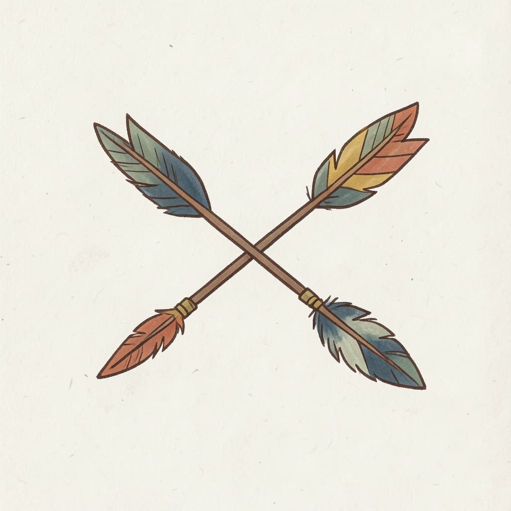 A single arrow with feathers flying through the air.